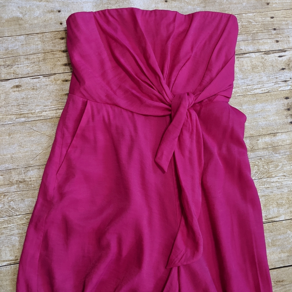 Maeve Hot Pink Strapless Jumpsuit - Picture 8 of 10